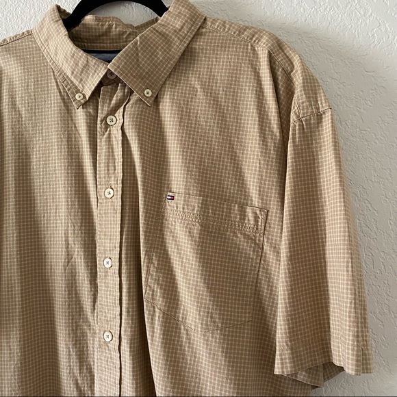 Tommy Hilfiger Vintage Tan Casual Button Down Shirt XXL - Picture 5 of 11